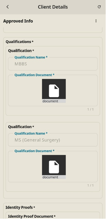 Send Client Profile Approved